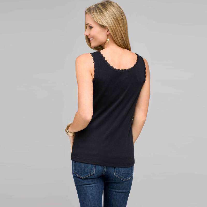 Lace Trim Tank, , large image number 1